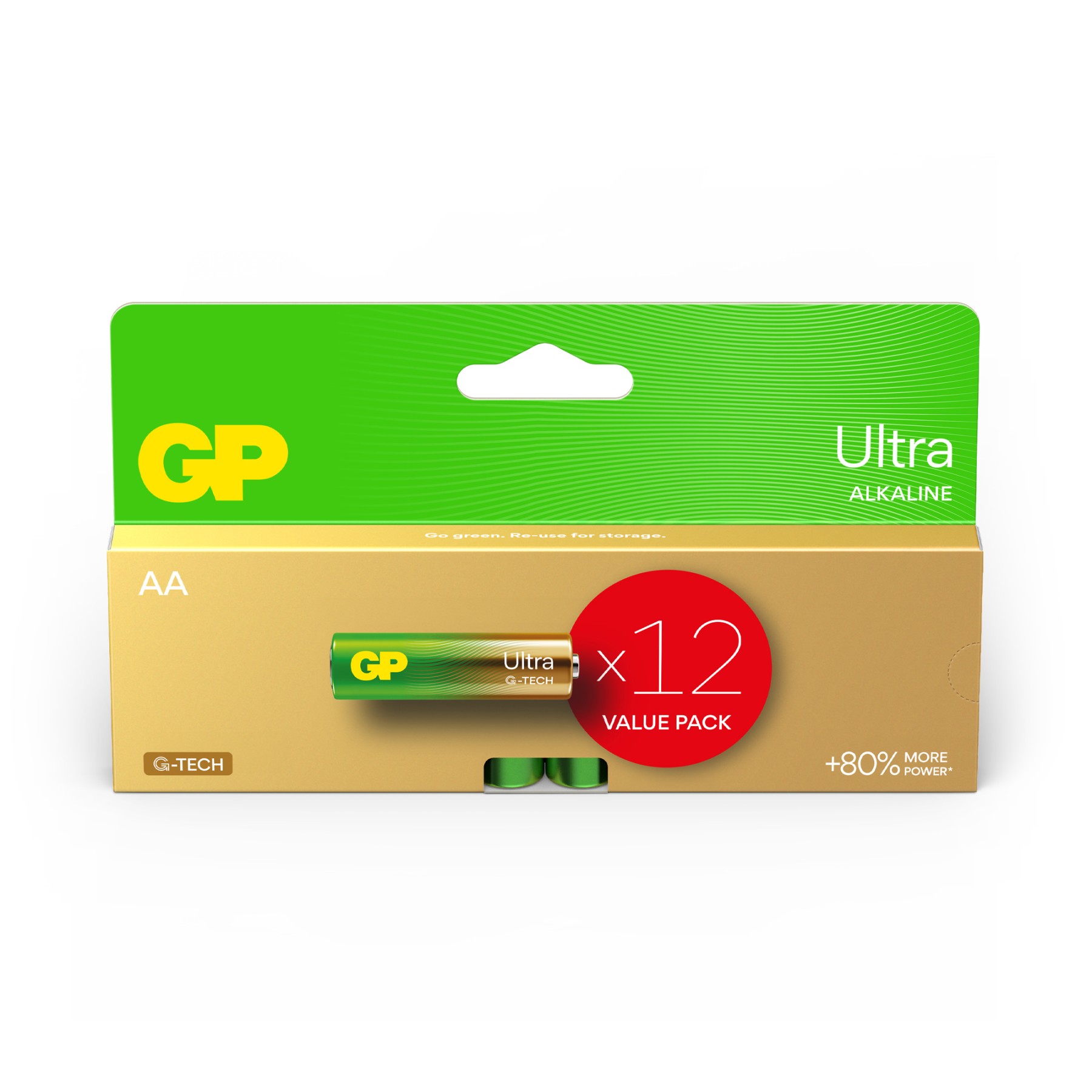 GP Ultra Alkaline AA Pack of 12 